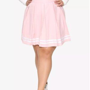 Hot Topic Pink Pleated Cheer Skirt